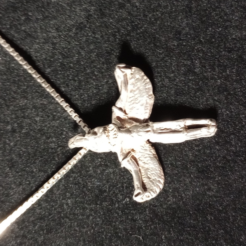 Sterling Silver Eagle Tribal Kachina Pendant Necklace